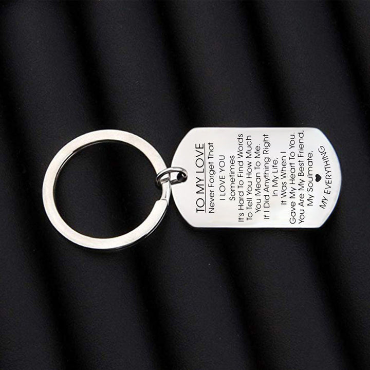 Lisslune | TO MY LOVE - Motivational keychain made of stainless steel