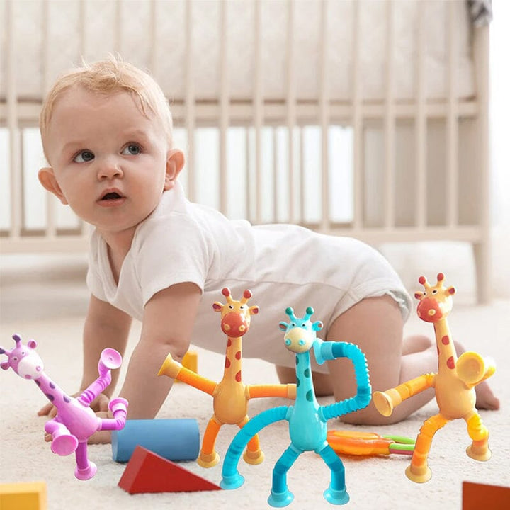 Lisslune | Telescopic Suction Cup Giraffe Toy