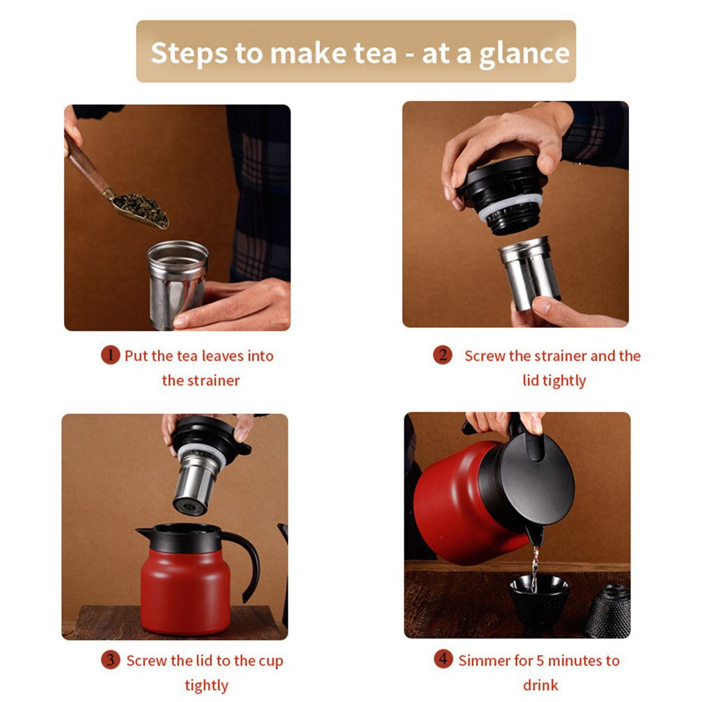 Lisslune | Thermal Wave Elegant Stainless Steel Teapot