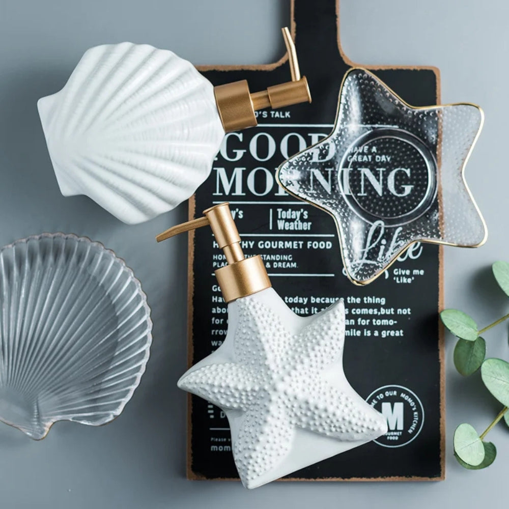 Lisslune | Seashell Ceramic Soap Dispenser
