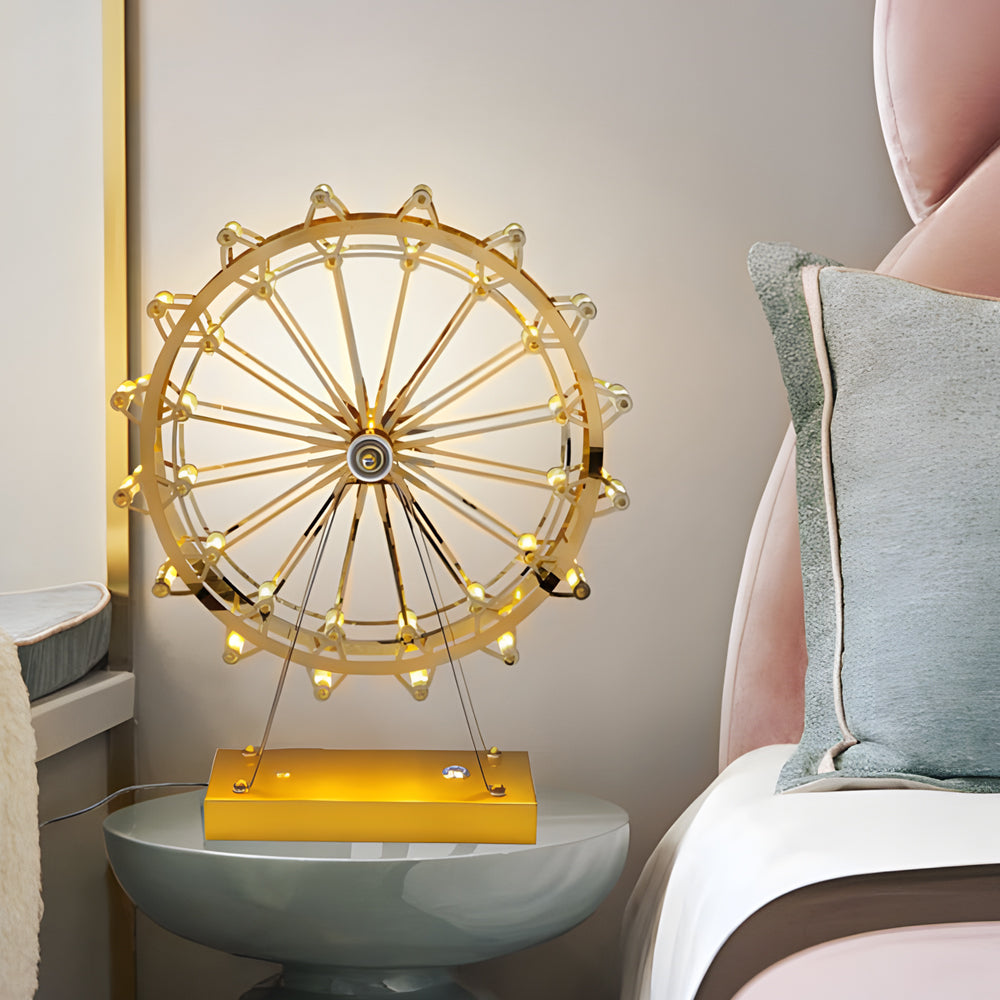 Lisslune | Golden Paris Wheel LED Desk Lamp