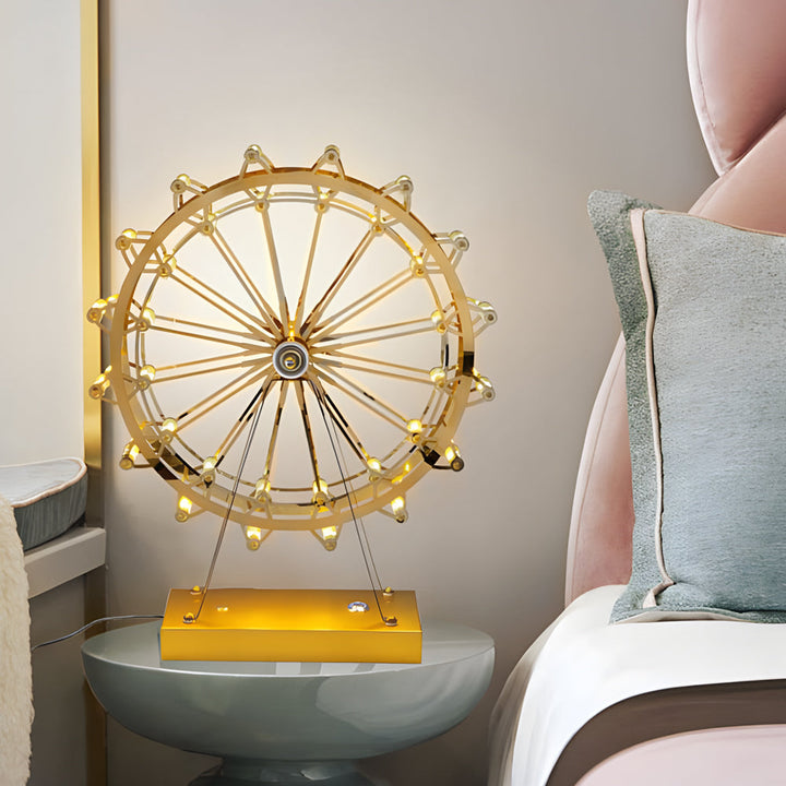 Lisslune | Golden Paris Wheel LED Desk Lamp
