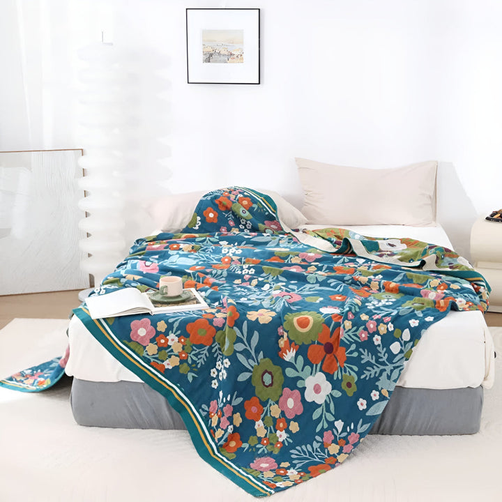 Lisslune | Wildflower Botanical Bliss Cotton Blanket