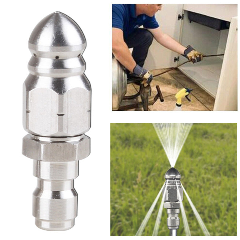 Lisslune | High-pressure nozzle made of stainless steel for unclogging drain pipes