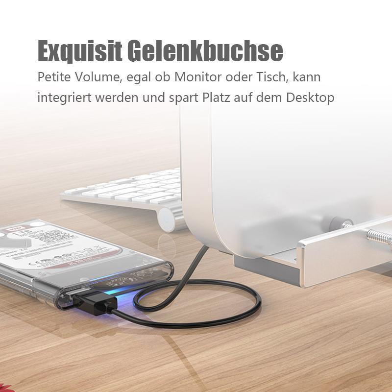 Lisslune | Mountable USB 3.0 adapter hub on the desk side