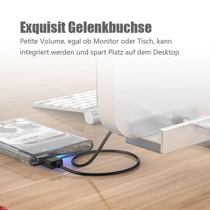 Lisslune | Mountable USB 3.0 adapter hub on the desk side