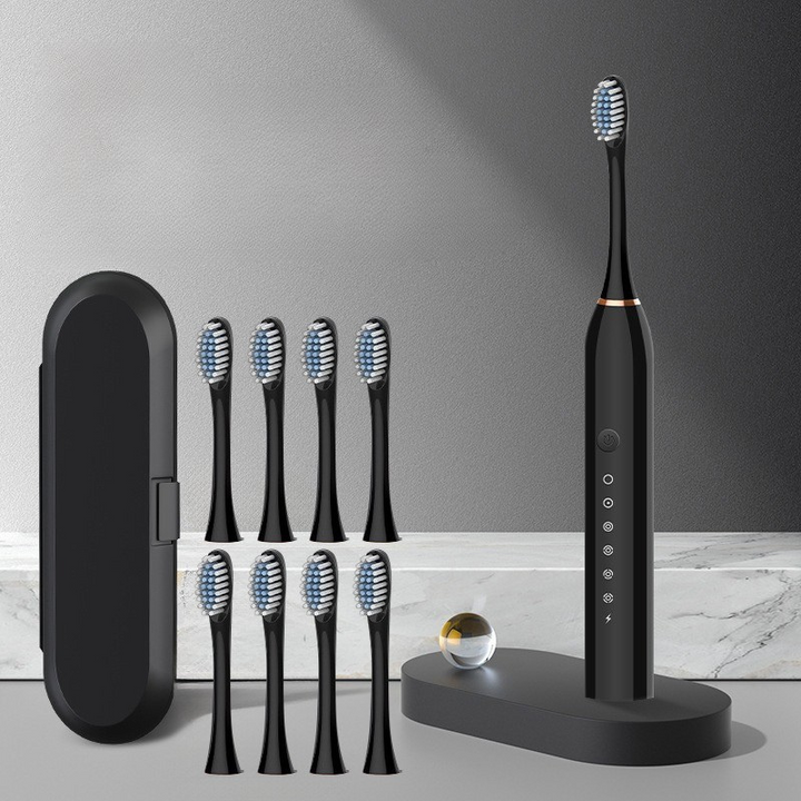 Lisslune | GlowSmile Sonic Toothbrush – Rechargeable with 5 Modes and 8 Brush Heads