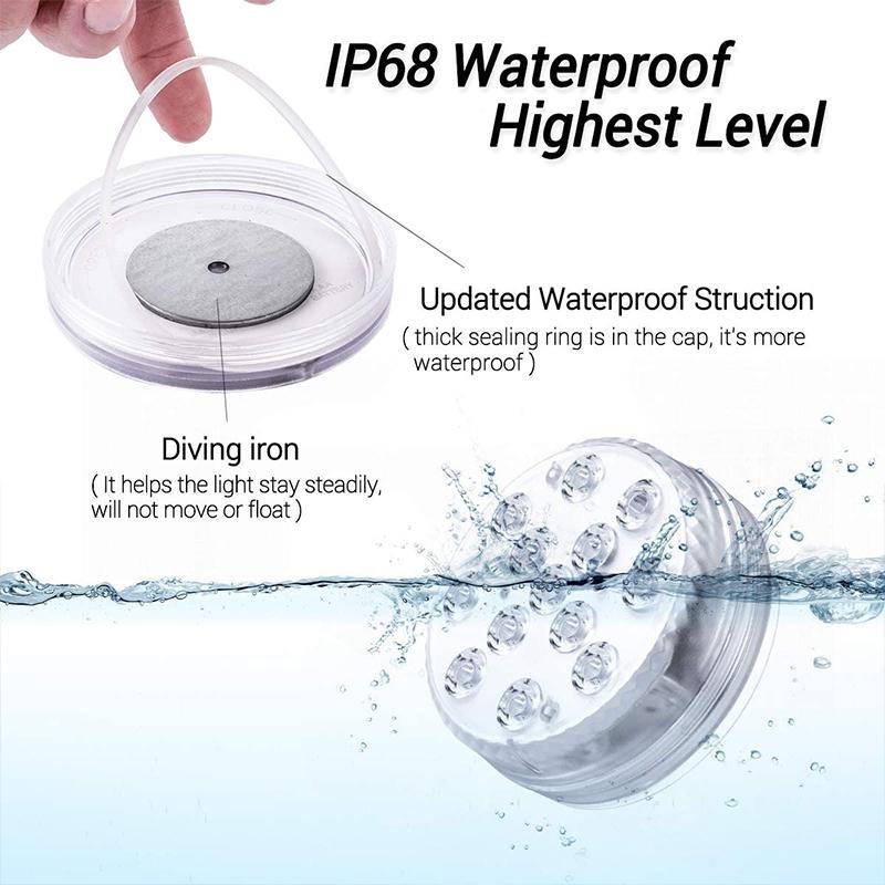 Lisslune | Remote control waterproof magnetic suction LED lamp
