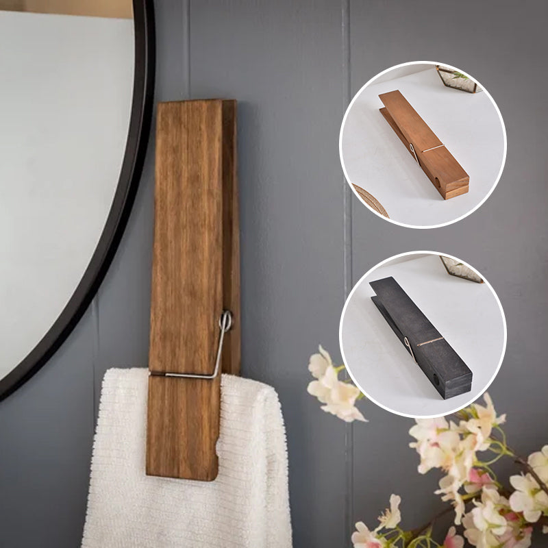 Lisslune | Clothespin Bathroom Towel Holder