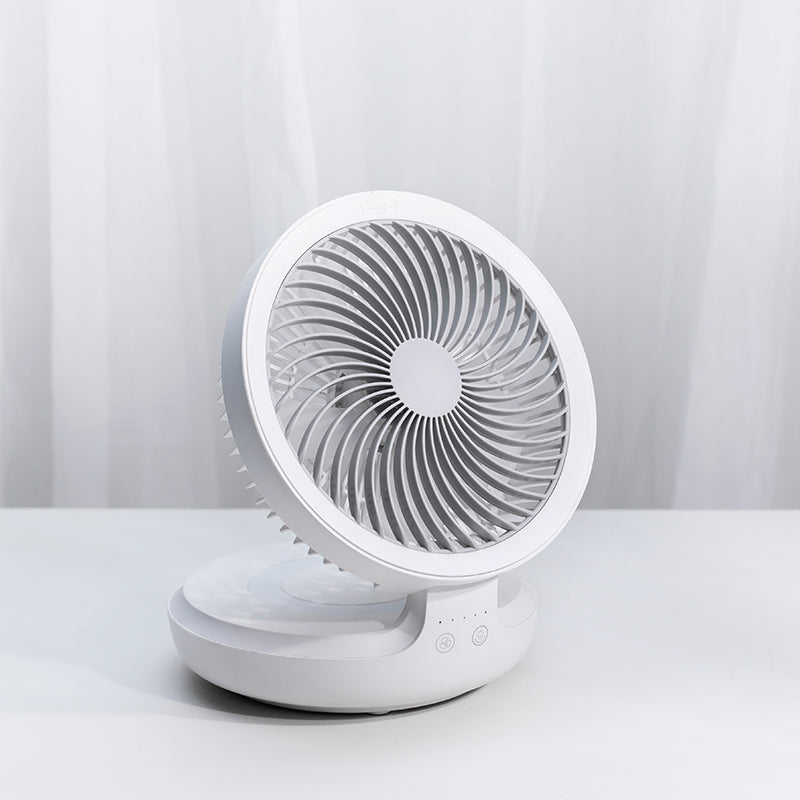 Lisslune | Rechargeable Foldable Desktop Fan, with Four Modes, Night Light and Adjustable Angle, for Study, Sleep, Work and Outdoors