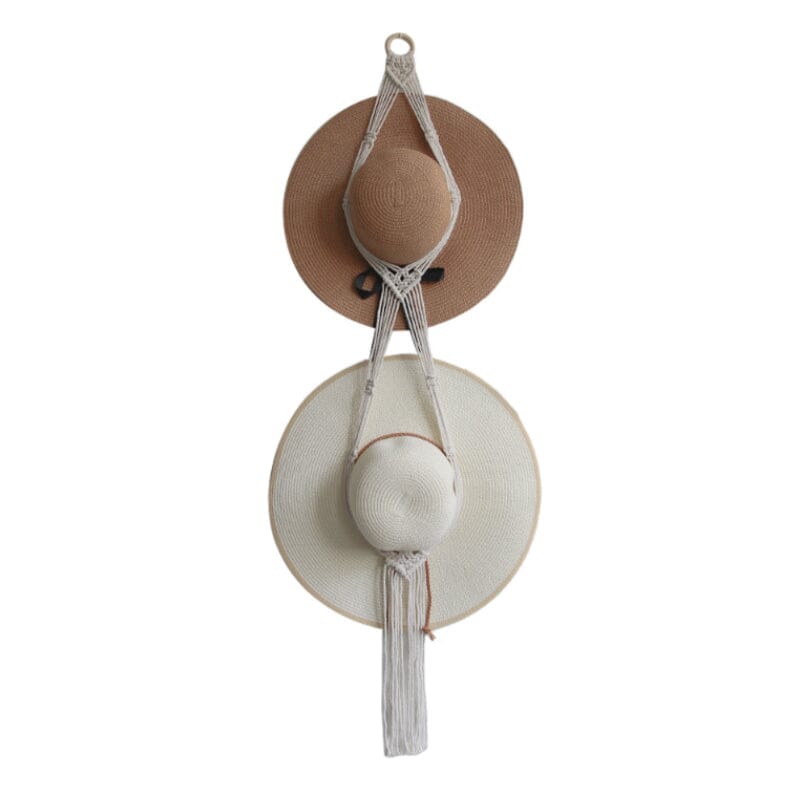 Lisslune | Handmade Linen Decorative Boho Hat Rack For Wall Hanging