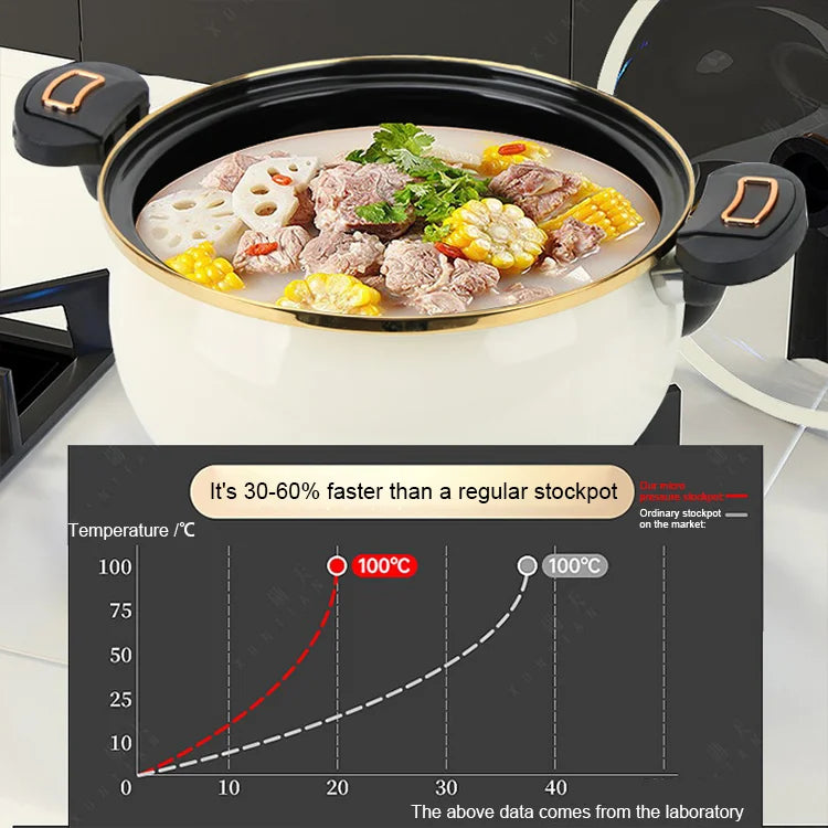 Lisslune | Double Handle 7L Enamel Micro Pressure Cooker