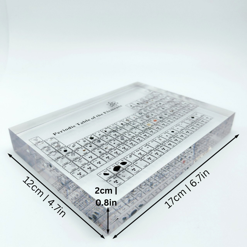 Lisslune | Crystal Clear Periodic Table Display | Educational Acrylic Decor for Home, Classroom & Science Enthusiasts