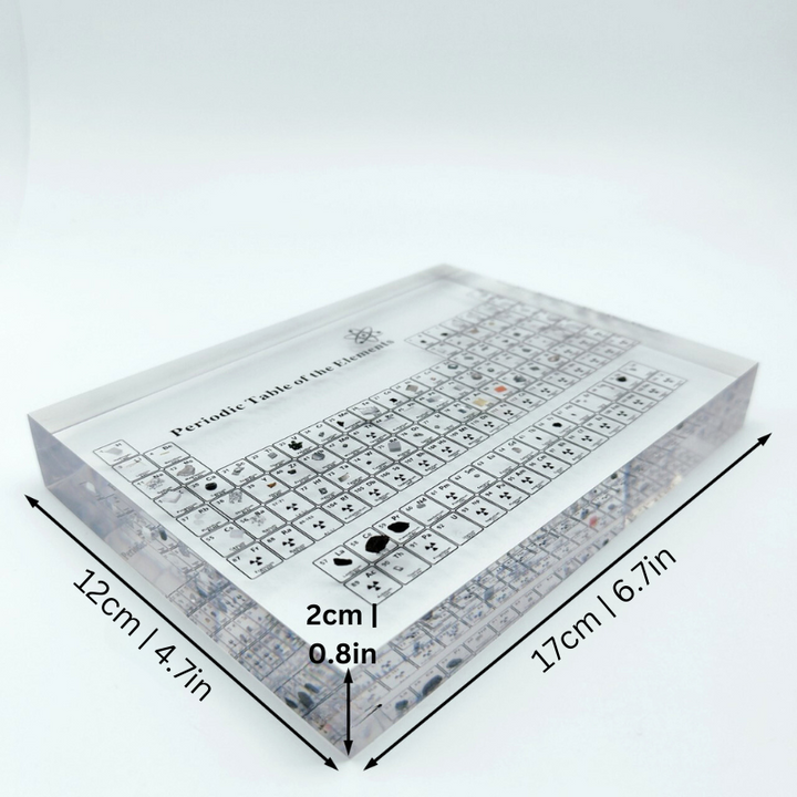 Lisslune | Crystal Clear Periodic Table Display | Educational Acrylic Decor for Home, Classroom & Science Enthusiasts