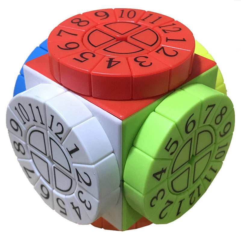 Lisslune | Hardest Magic Cube, with 6 Color Surfaces and 6 Roulette Wheels, for Kids and Adults