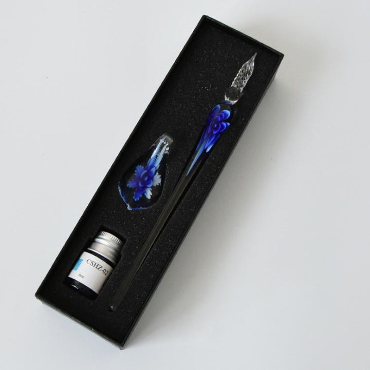 Lisslune | Glass Calligraphy Pen Set with Ink and Pen Holder