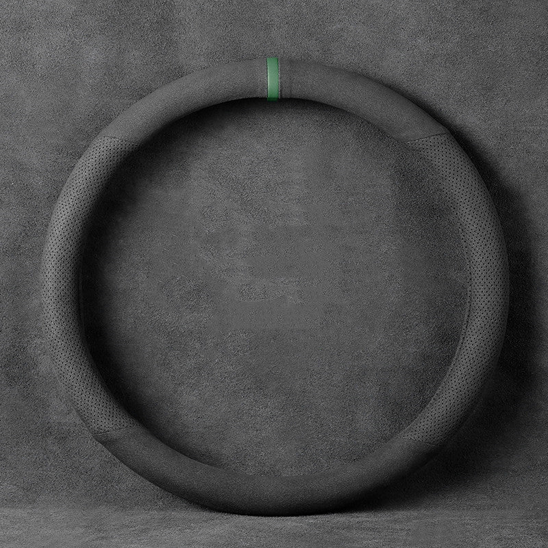 Lisslune | Universal Anti-Slip Steering Wheel Cover With Breathable Microfiber, for Round & D-shaped Steering Wheel