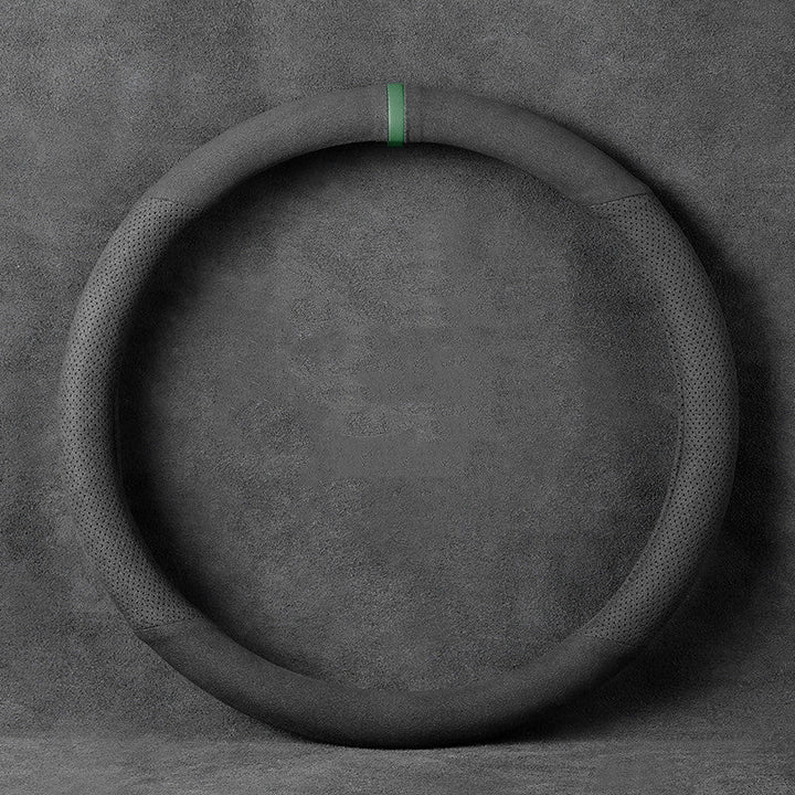 Lisslune | Universal Anti-Slip Steering Wheel Cover With Breathable Microfiber, for Round & D-shaped Steering Wheel