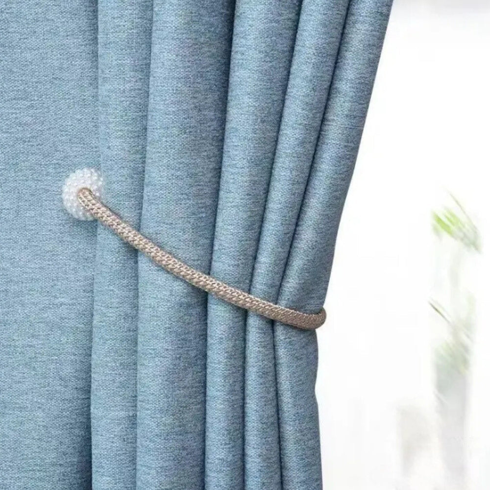 Lisslune | Magnetic Pearl Curtain Tie Back | 2pcs Set