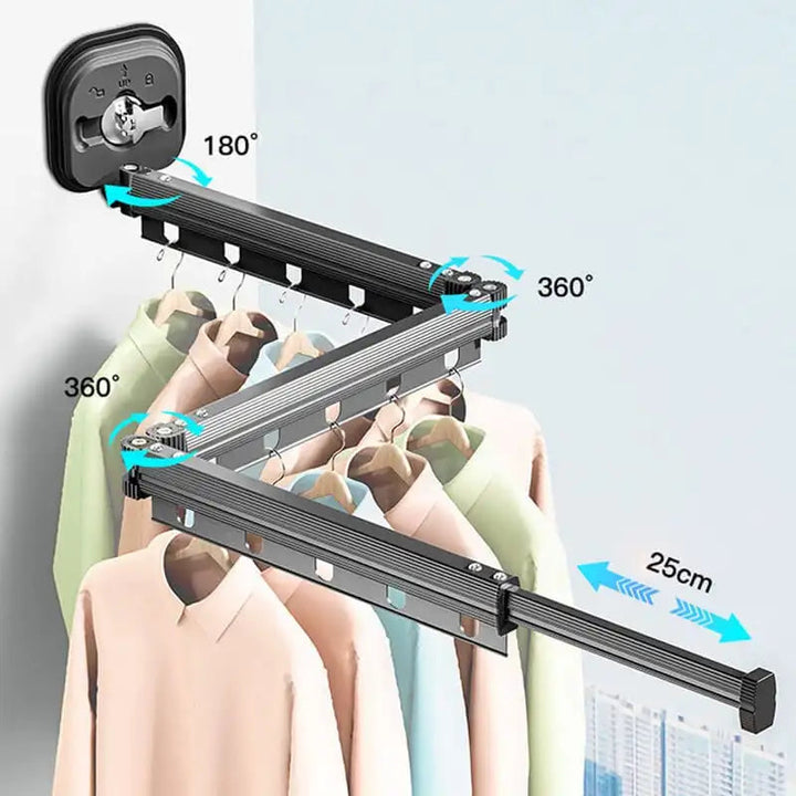 Lisslune | Retractable clothesline with suction cup