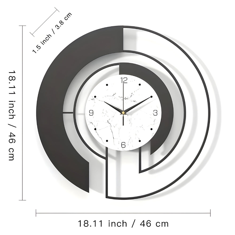 Lisslune | SerenityTick – Quiet geometric wall clock with smooth movement for peaceful spaces