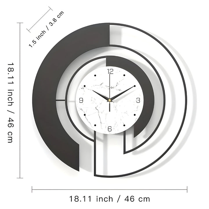 Lisslune | SerenityTick – Quiet geometric wall clock with smooth movement for peaceful spaces