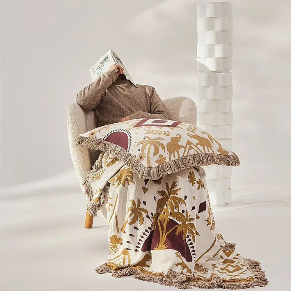 Lisslune | Azura Boho Geometric Knit Blanket