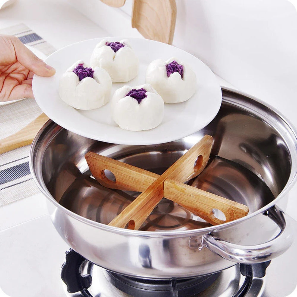 Lisslune | Bamboo Pot Stand & Steam Rack