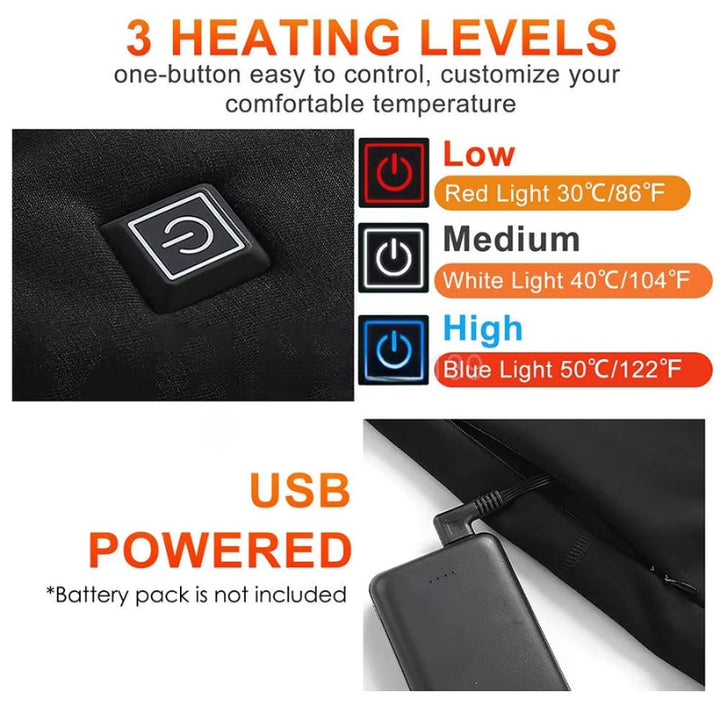 Lisslune | Thermal Heated Underwear – Best Rechargeable Heated Clothing UK for Men & Women, Winter Base Layer Comfort