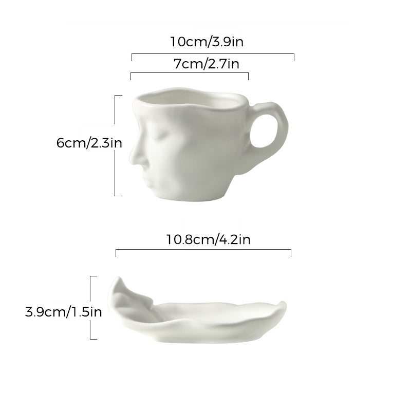 Lisslune | Kyssnades Face ceramic coffee mug