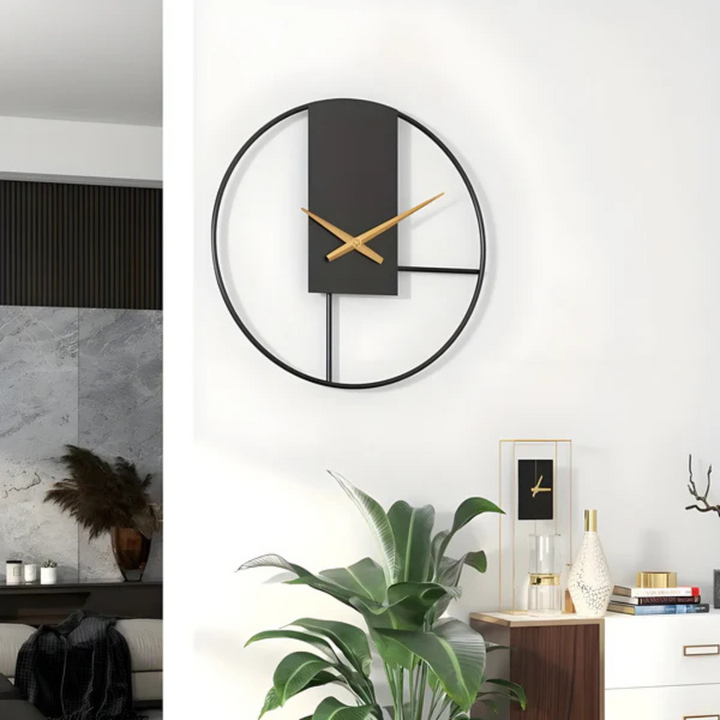 Lisslune | Aurum | Minimalist Silent Wall Clock – Stylish Large Decorative Timepiece