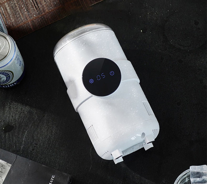 Lisslune | Mini & Portable Electric Beverage Cooling and Heating Cup Holder, 5¬∞C to 55¬∞C, for Beer Milk Tea & More