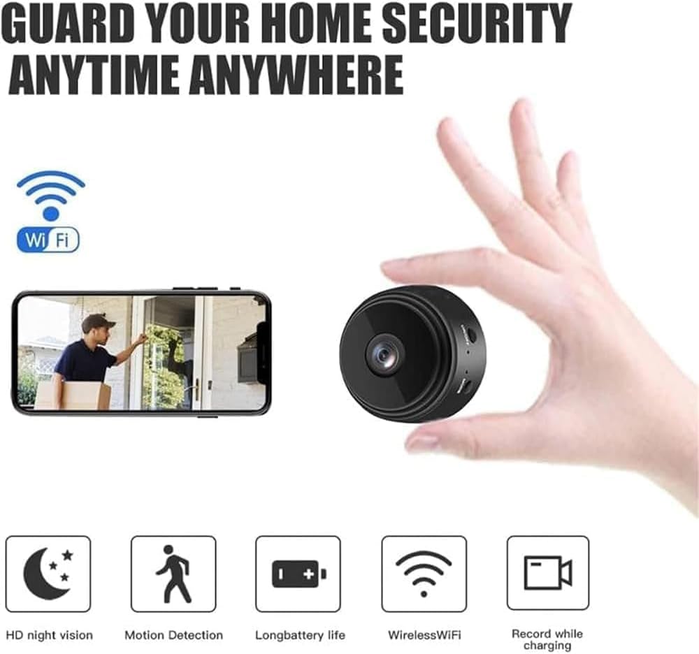 Lisslune | Eyecam Mini Spy Camera – Compact Wi-Fi Home Security Camera for Indoor Surveillance