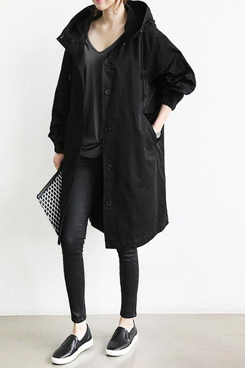Lisslune | Women's Long Jacket with Hood