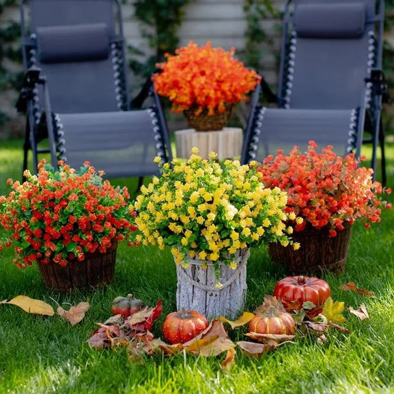Lisslune | Artificial Flowers Outdoors, 2 Bouquets