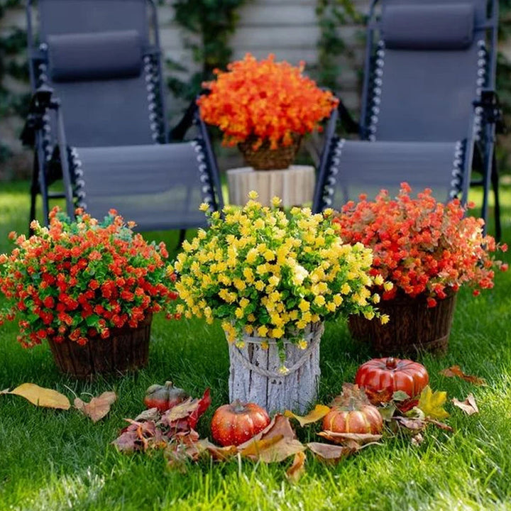 Lisslune | Artificial Flowers Outdoors, 2 Bouquets