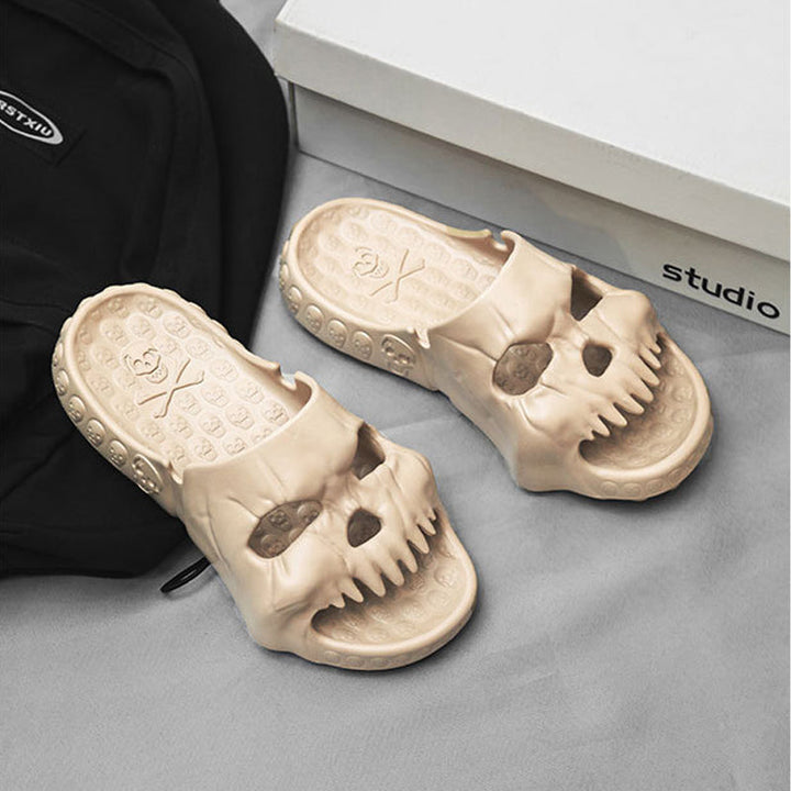 Lisslune | Skull Design Single Band Slippers