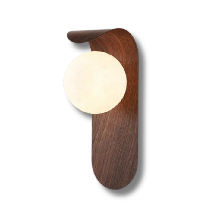 Lisslune | LuxeWood – Chic Walnut Wall Lamp for Unique Ambiances