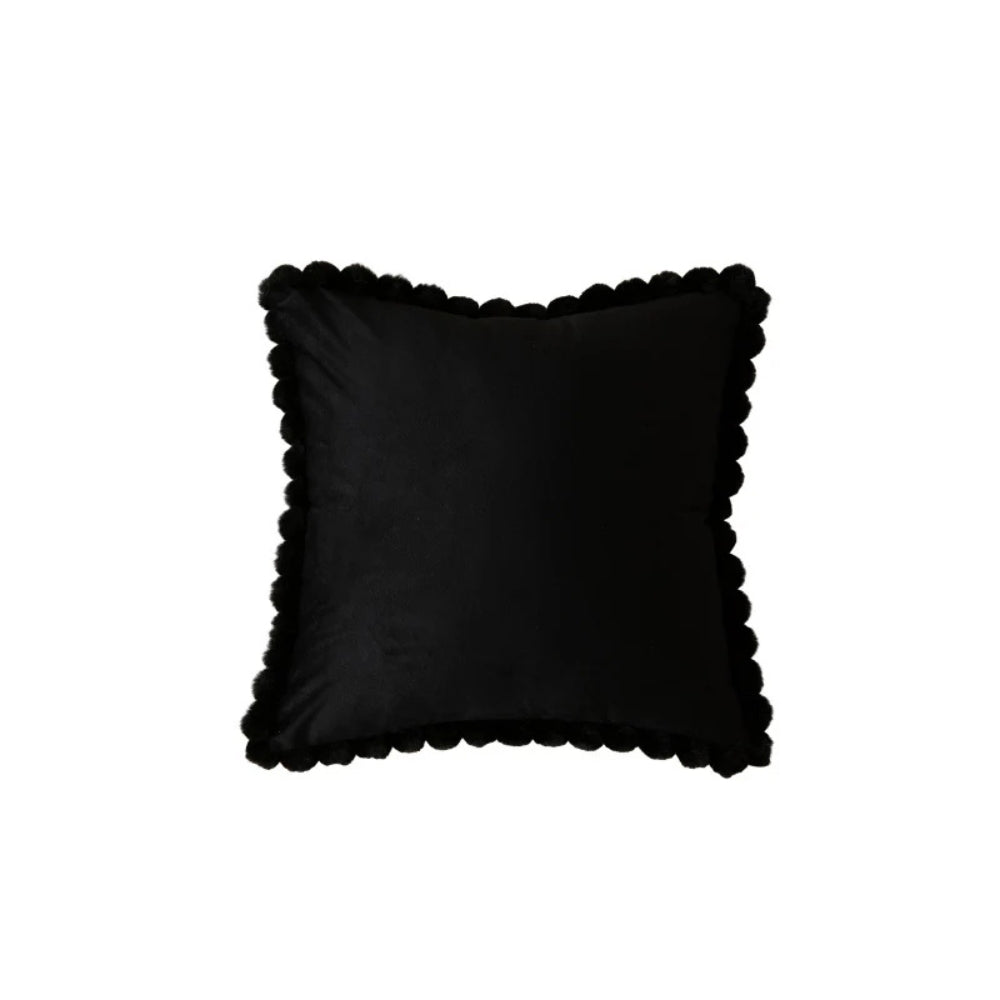 Lisslune | Velvet Pom-Pom Trim Cushion Cover