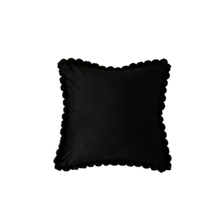 Lisslune | Velvet Pom-Pom Trim Cushion Cover