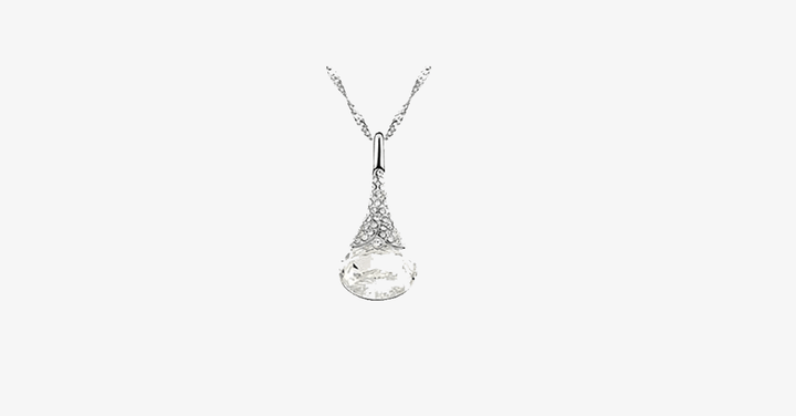 Lisslune | Crystal Water Drop Pendant - Multicolored Austrian Crystals with Lobster Clasp