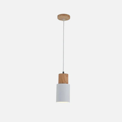 Lisslune | Ingrid Metallic Pendant with Wooden Accents