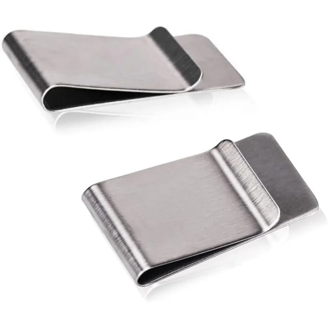 Lisslune | Elegant Stainless Steel Card Holder & Money Clip - 2-Pack