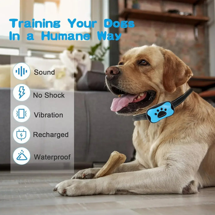 Lisslune | Anti-Bark Dog Collar – Stop Unwanted Barking with the BarkBuddy Vibration Training Collar for Dogs