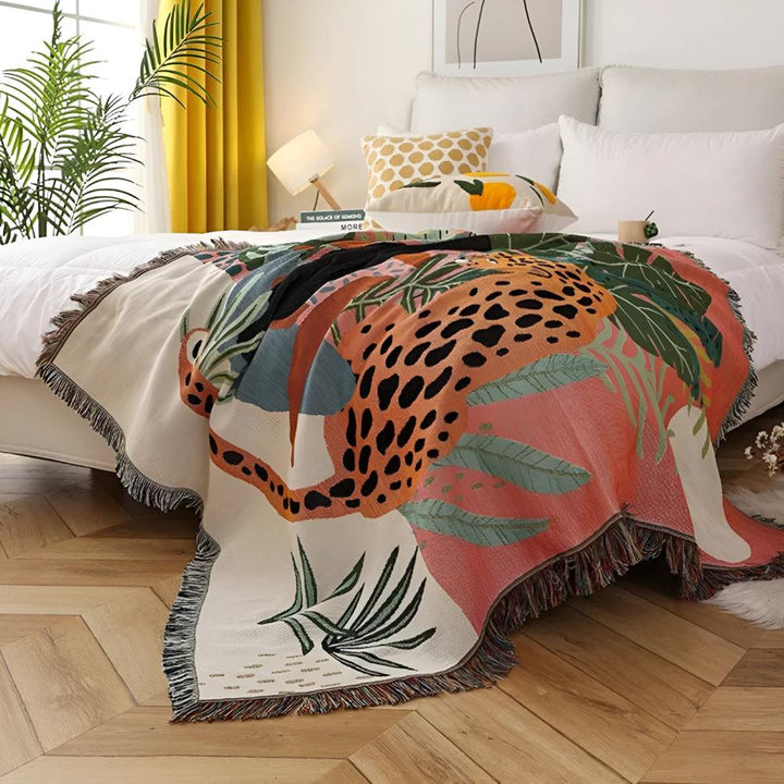 Lisslune | Jungle Leopard Patterned Throw Blanket