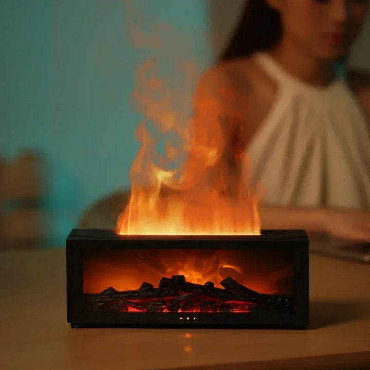 Lisslune | Remote Control Colorful Flame Fireplace Aroma Diffuser