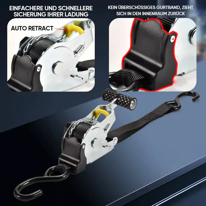 Lisslune | Automatically retractable ratchet strap