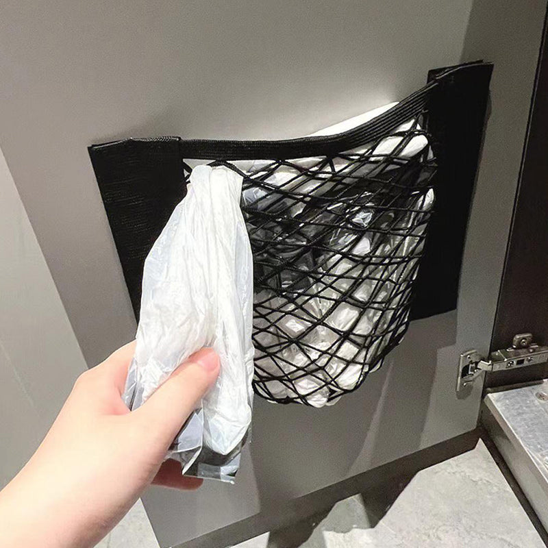 Lisslune | Plastic bag storage net bag (With adhesive tape)