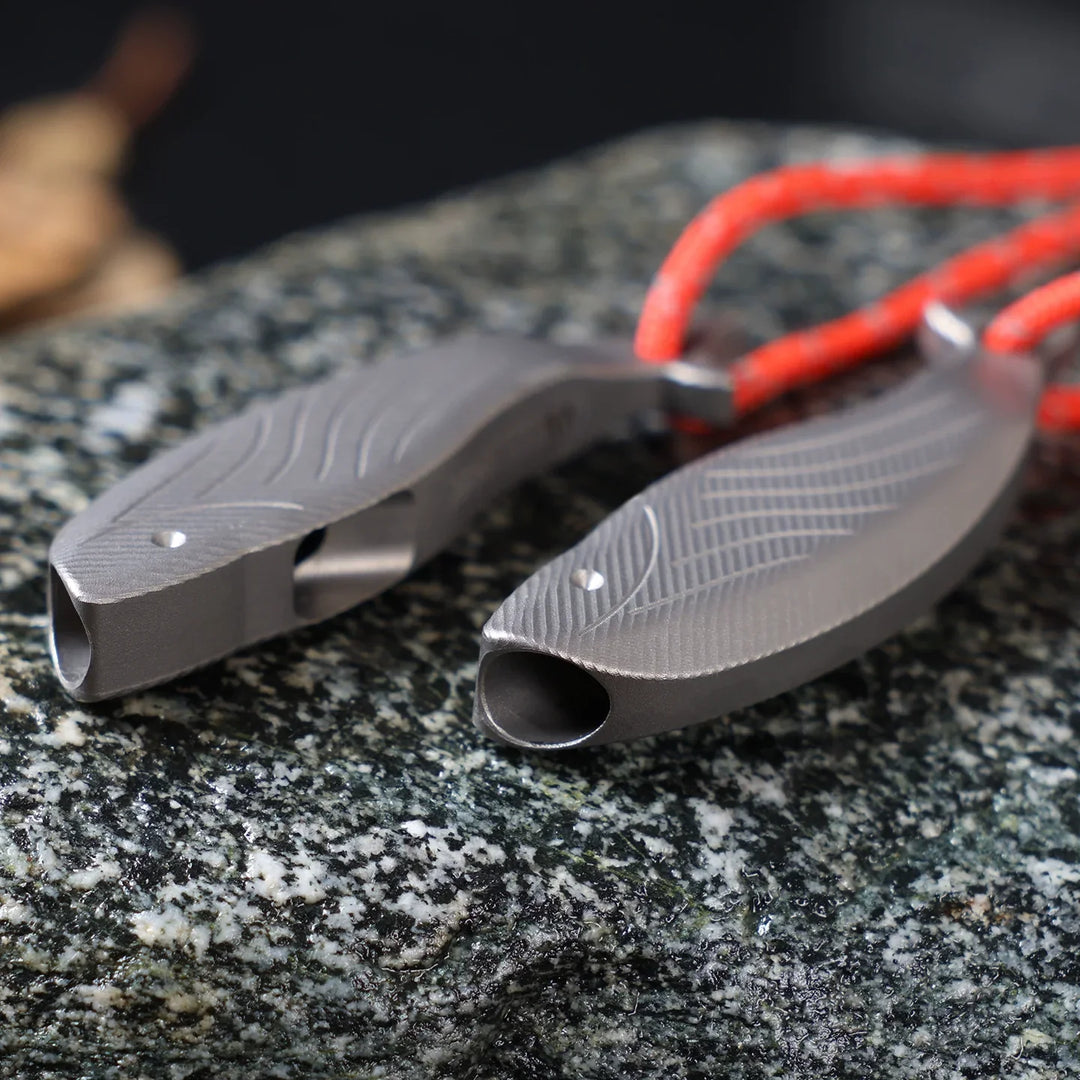 Lisslune | Pure Titanium Fish-Shaped Survival Whistle - Loud, Portable, Cute