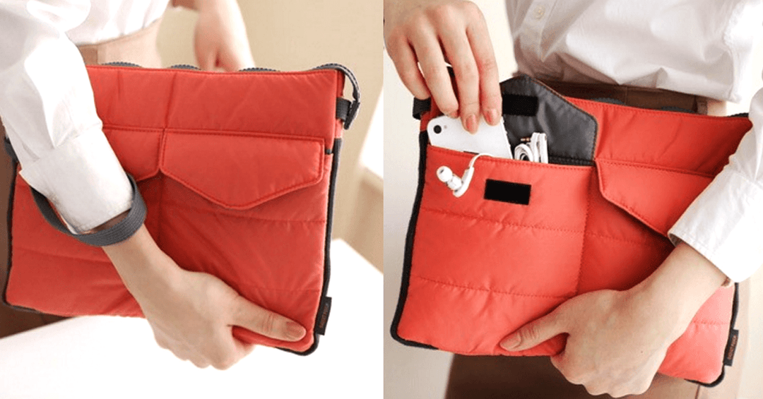 Lisslune | Slim Bag-in-Bag - Made of polyester - Portable & small - Multiple zippered pockets - Easily fits in your suitcase